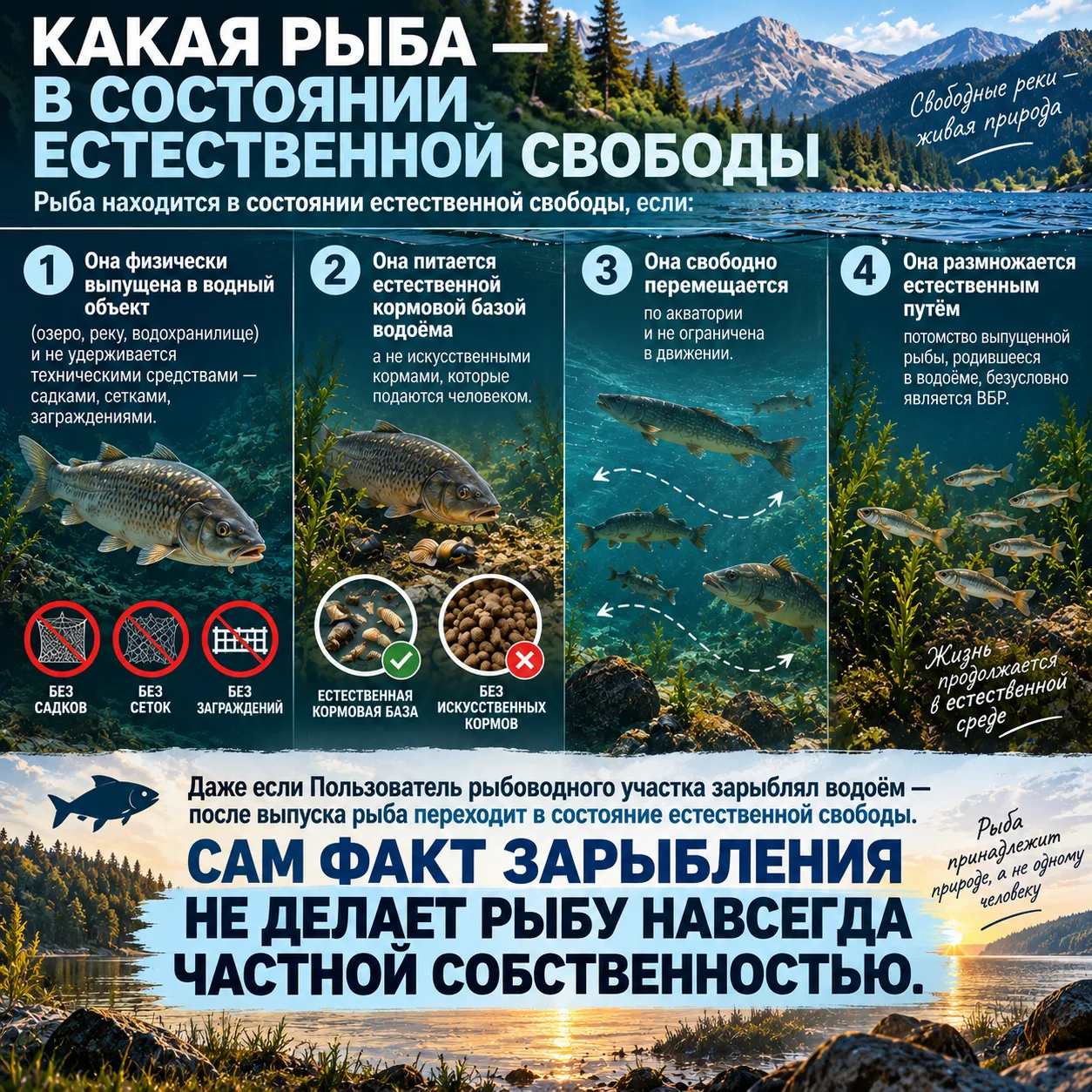 ⭕ Какая рыба — в состоянии естественной свободы — ВБР!