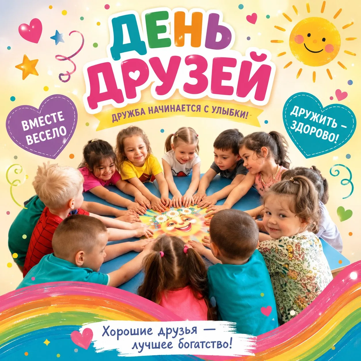 Дружба — это то тепло, которое согревает даже в самый холодный день . А в нашей группе "Елочка" друж