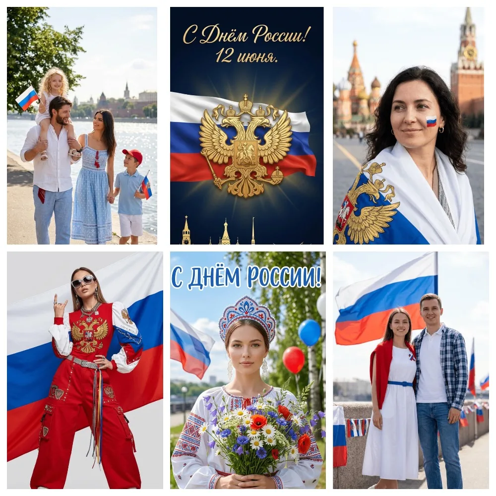 🍌 Новые шаблоны для ИИ-фотосессий ко Дню России 🇷🇺