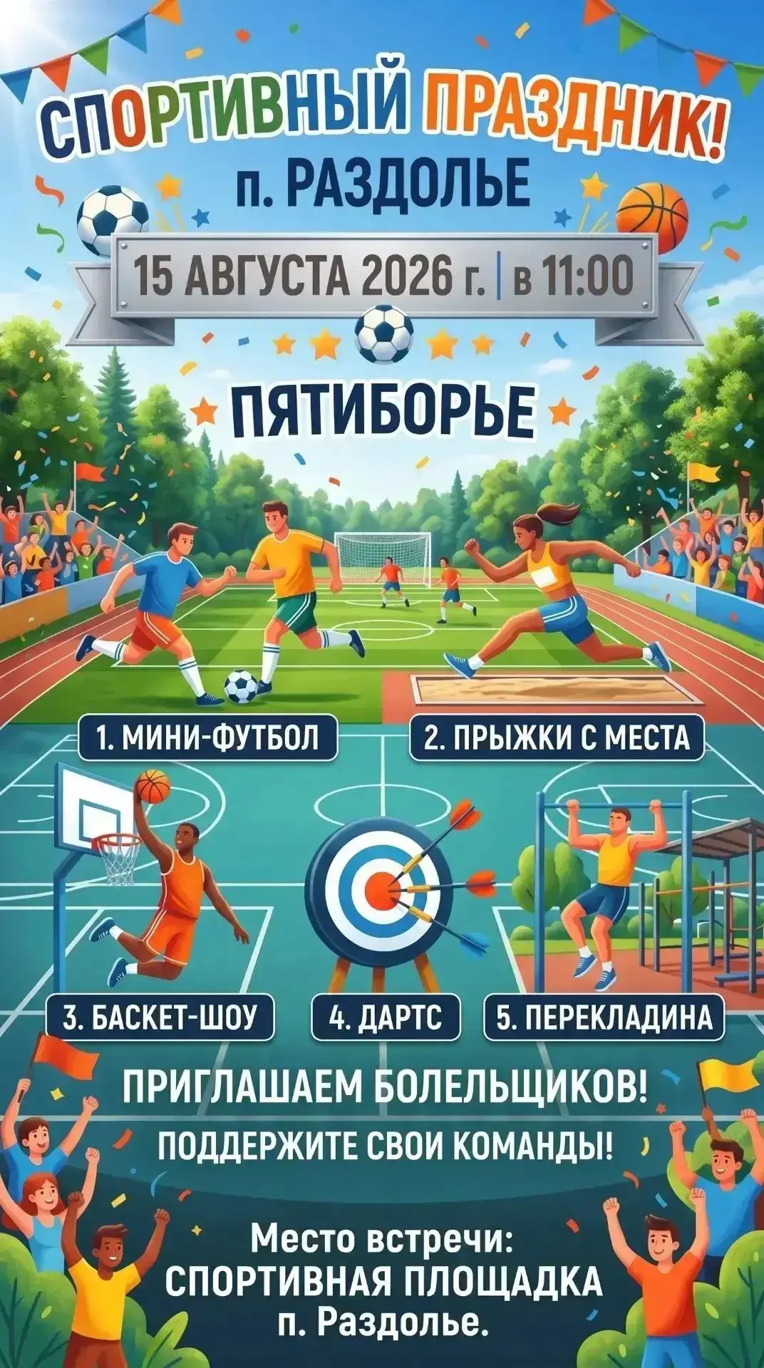 Приходите на спортивный праздник! 🎊