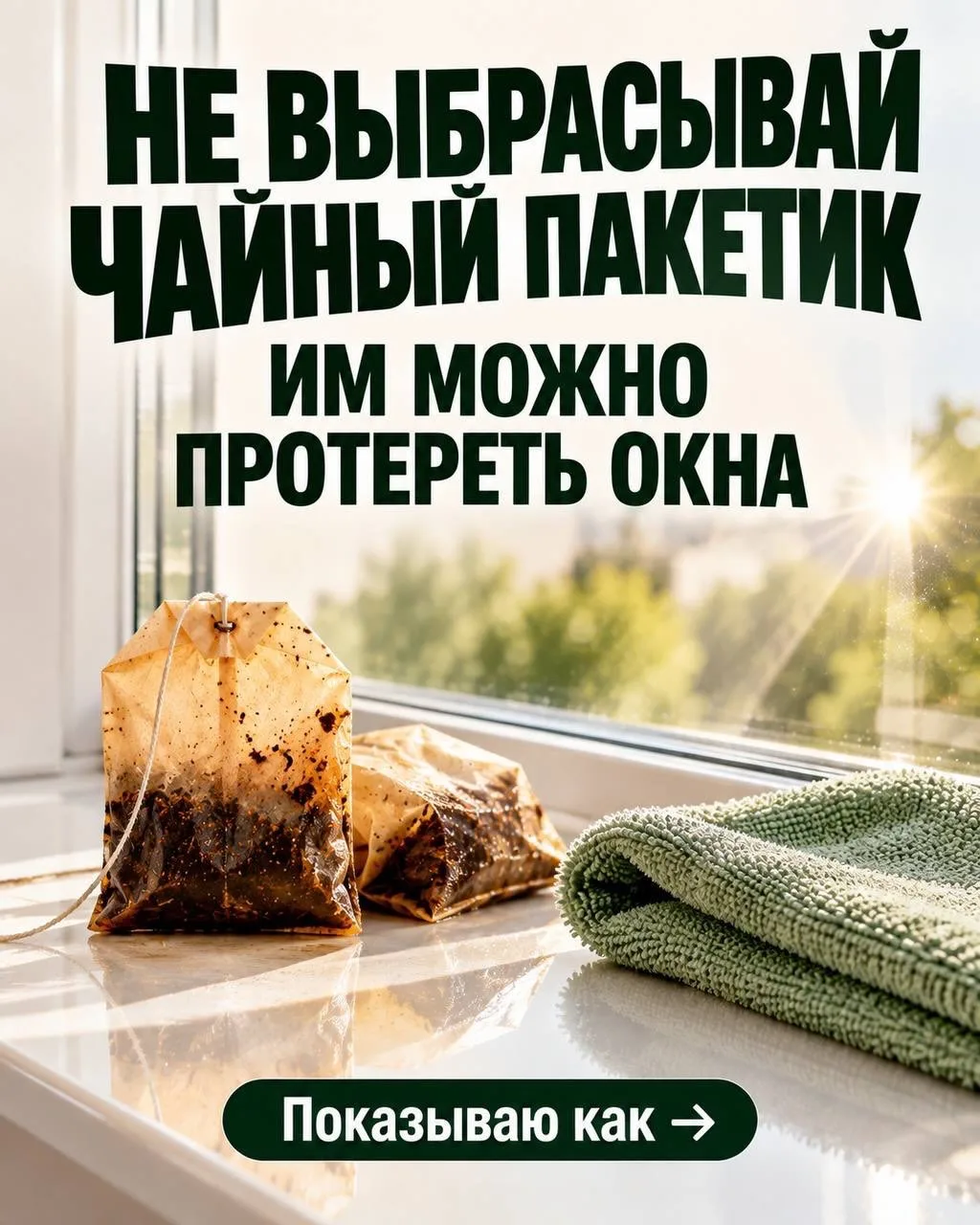 ☕️Не выбрасывайте чайный пакетик