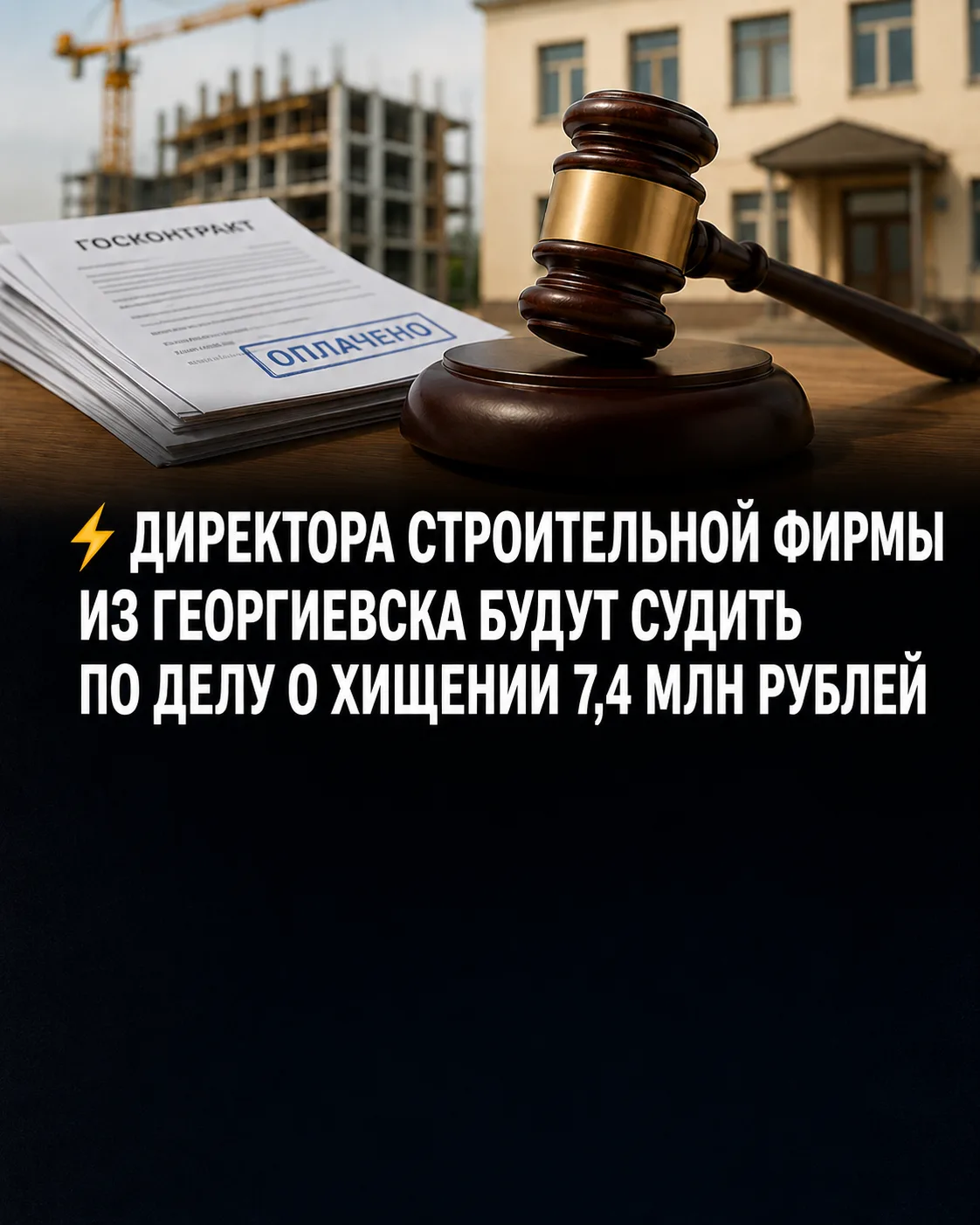 ⚡️ Директора строительной фирмы из Георгиевска будут судить по делу о хищении 7,4 млн р...