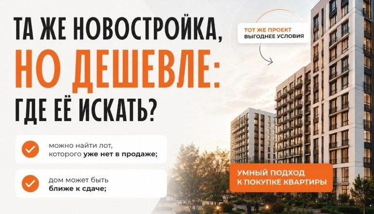 Та же новостройка, но дешевле: где её искать?
