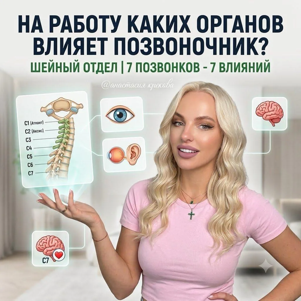 🧠 ШЕЯ — ЭТО КОМАНДНЫЙ ЦЕНТР ВСЕГО ОРГАНИЗМА. Почему протрузии в разных отделах влияют на зрение, го