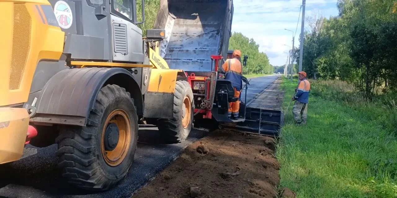 🚜Завершается ремонт участка автодороги Киров – Малмыж – Вятские Поляны в Уржумском районе
