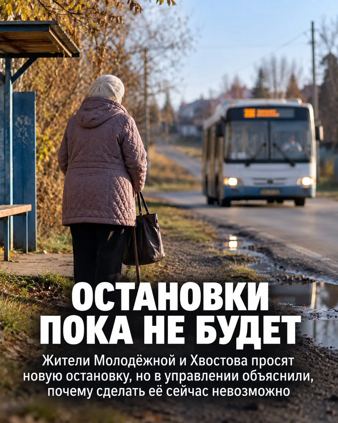 🚌 Жители Молодёжной и Хвостова просят новую автобусную остановку