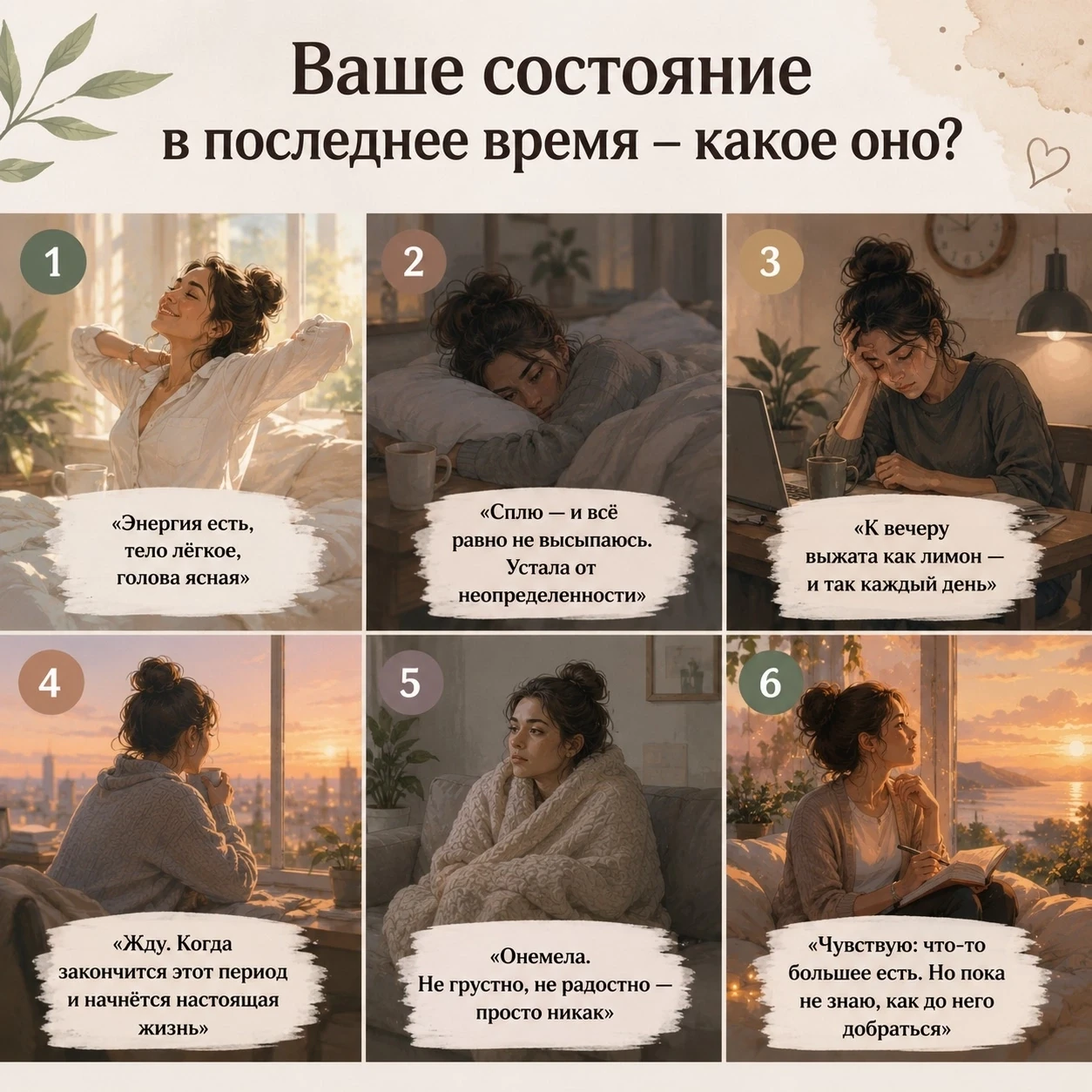 ➡️Усталость не всегда ощущается как желание лечь и ничего не делать.

Иногда она проявляется через р