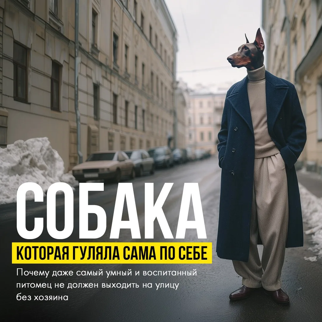 Собаки на самовыгуле хороши только в наших карточках ☝️