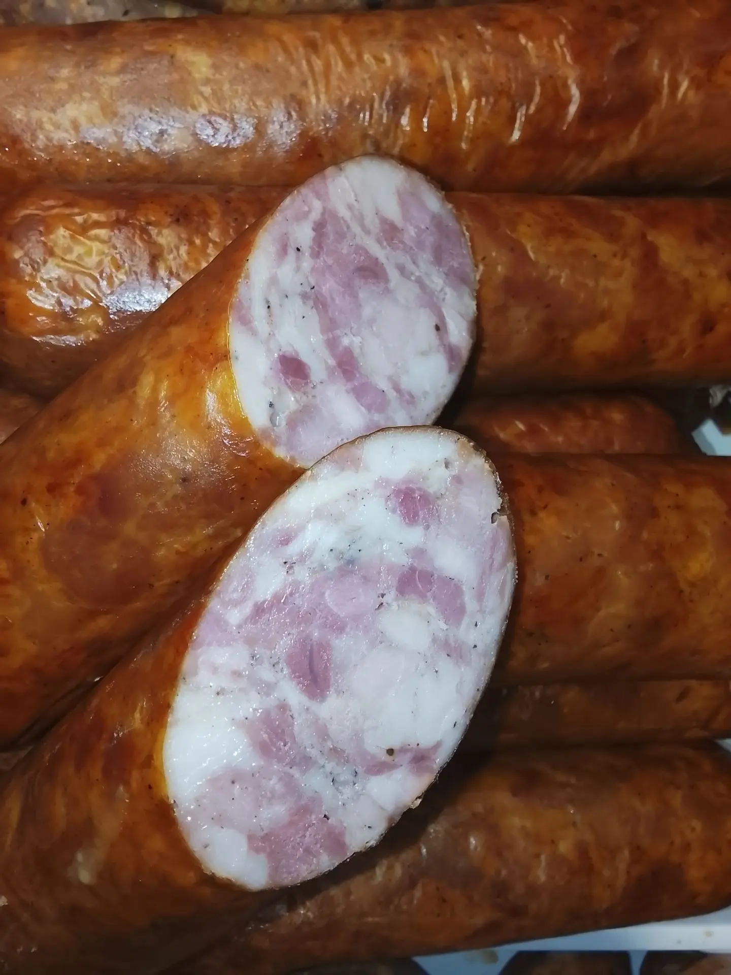 Снова в наличии ВЕТЧИННАЯ СВИНАЯ КОЛБАСА. Сочная, вкусная, ароматная!