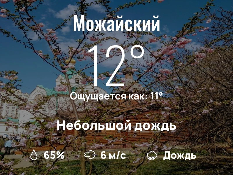 Что с погодой в Можайском?