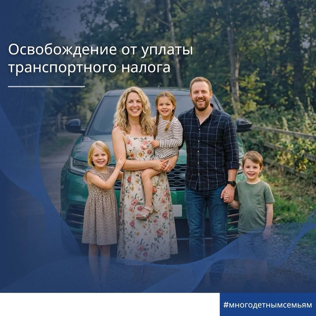 В Ленинградской области один из родителей, имеющий в составе семьи троих и более детей ...