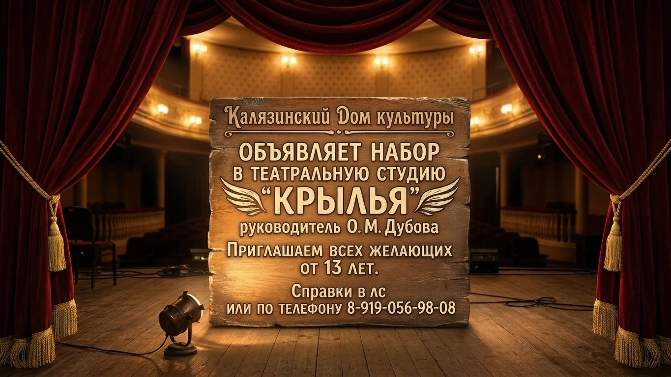 Продолжаем набор в театральную студию "КРЫЛЬЯ"🎭🪽