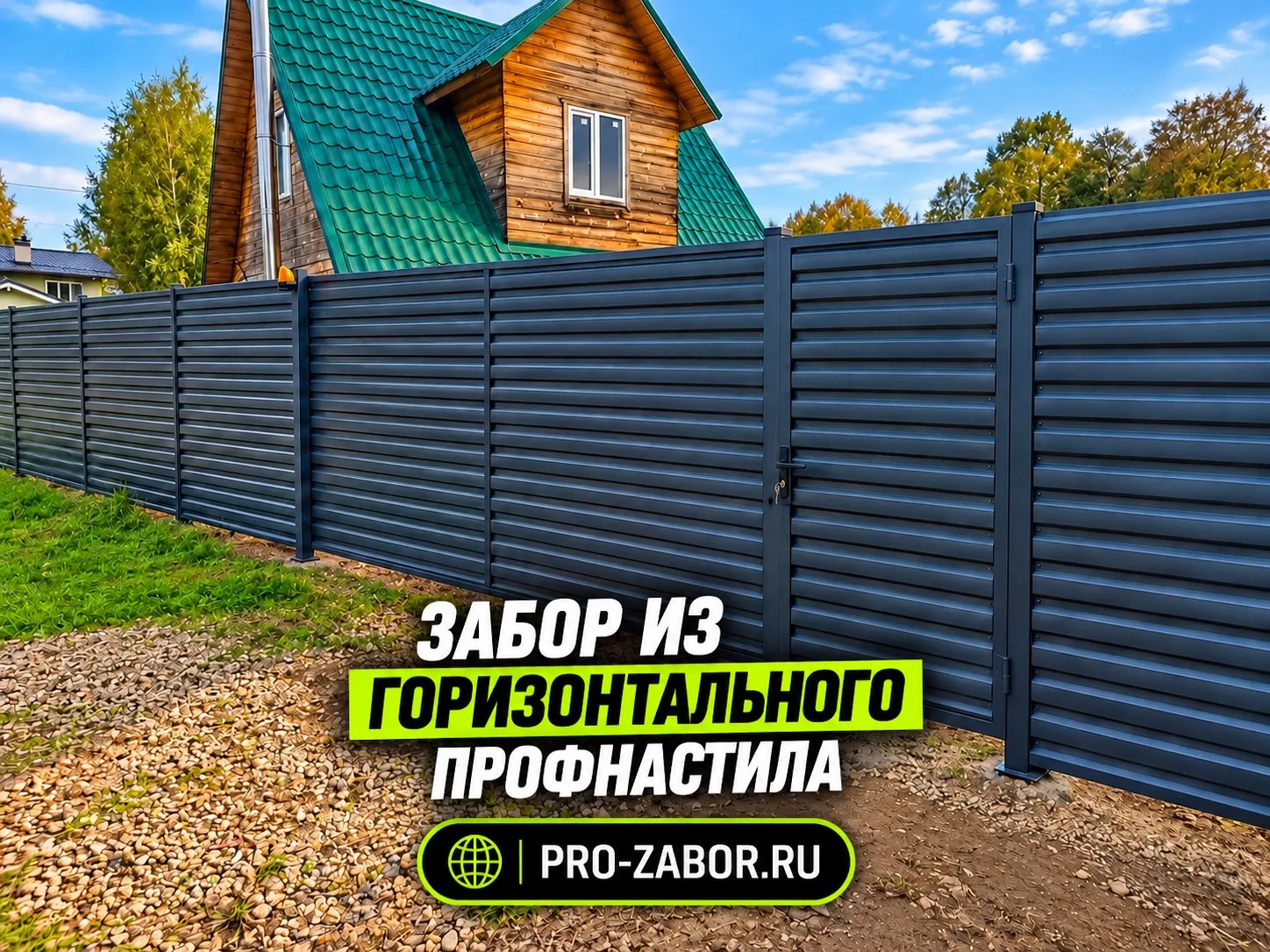 ГОРИЗОНТАЛЬНЫЙ ПРОФНАСТИЛ ВСТЫК К СТОЛБАМ 🔥