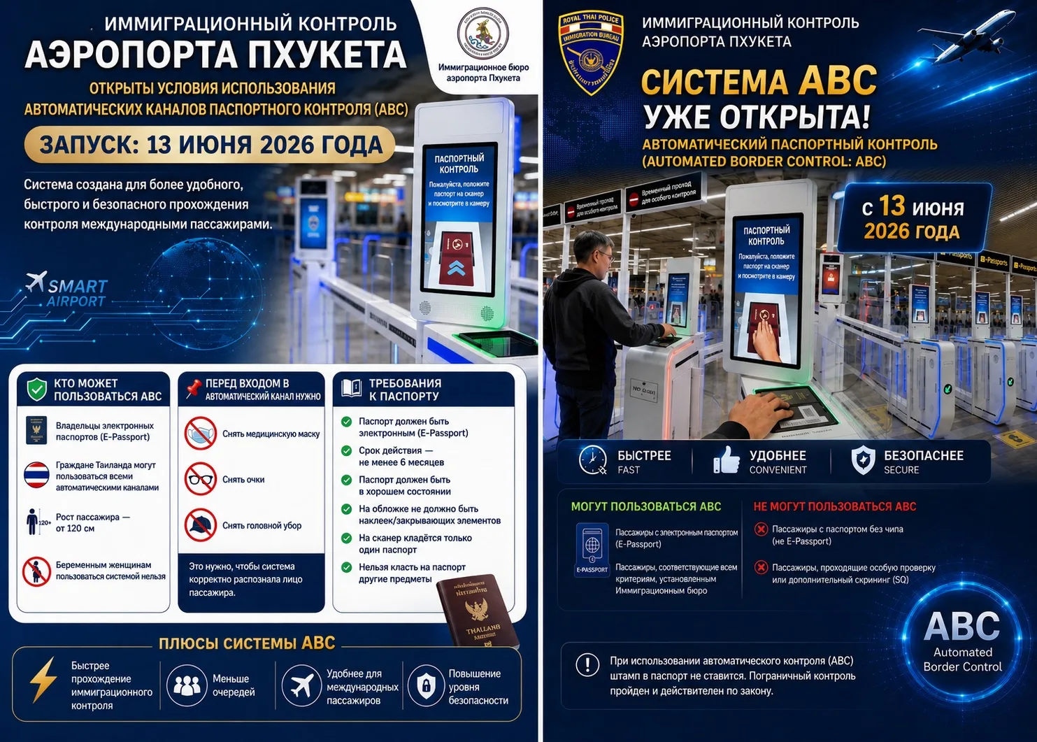 🛂 В аэропорту Пхукета заработал автоматический паспортный контроль

С 13 июня в международном аэроп