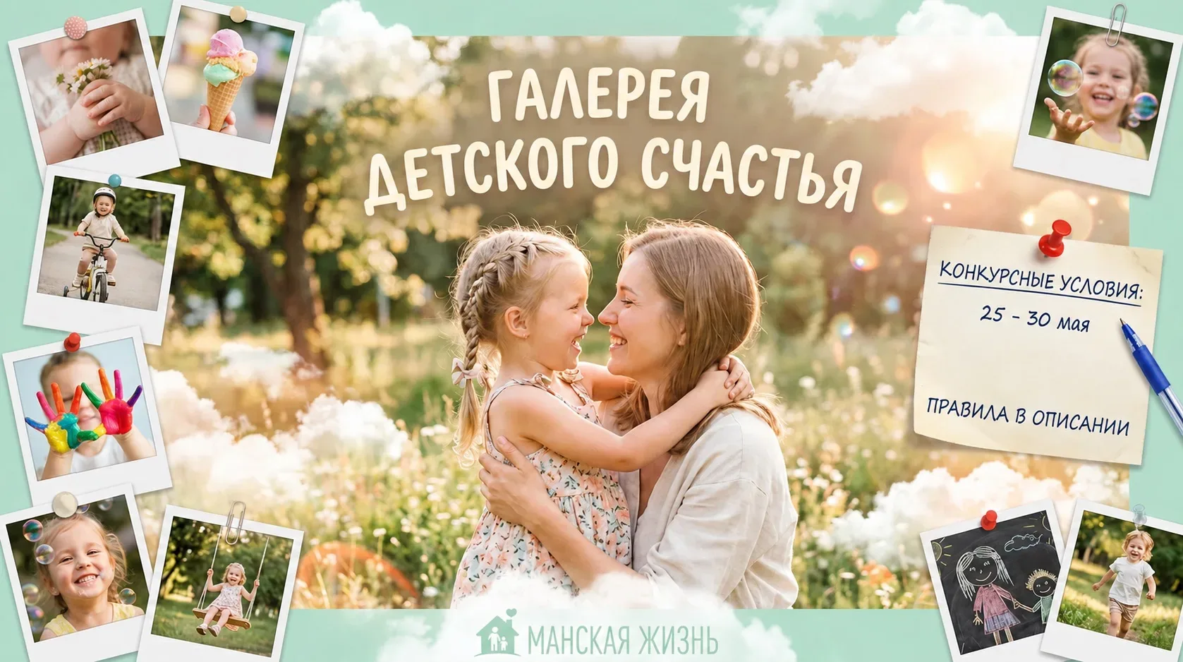 🎈 Конкурс ко Дню защиты детей "Галерея детского счастья"! 🎈