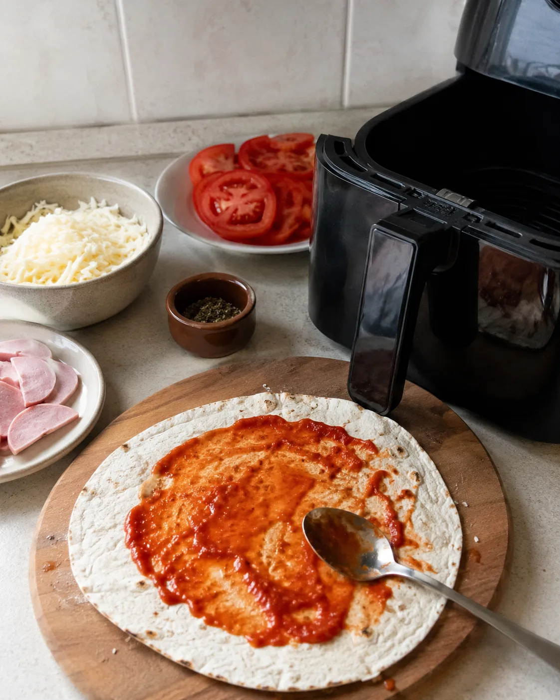 🍕 Лаваш-пицца за 8 минут в аэрогриле