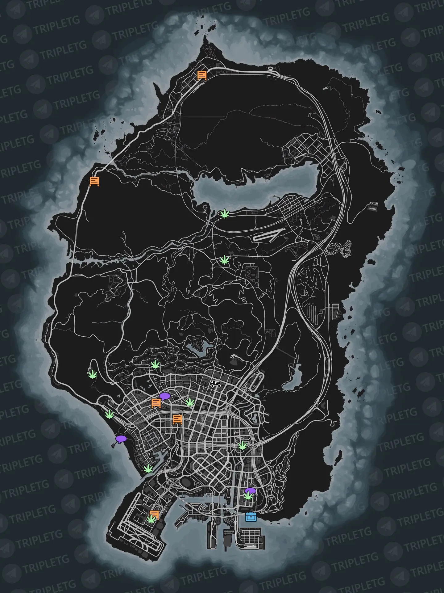 Локации в GTA Online / 15.06.26 (понедельник)

- Оружейный фургон
- Уличные дилеры
- Сундук с $25,00