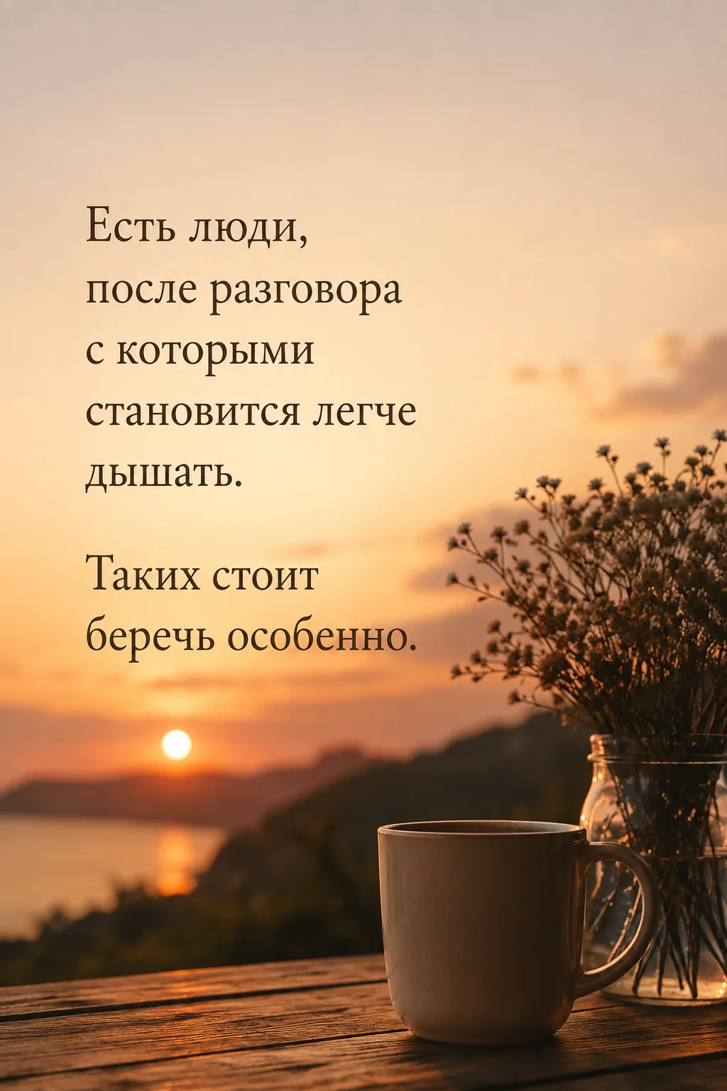 Есть люди, после разговора с которыми становится легче дышать.