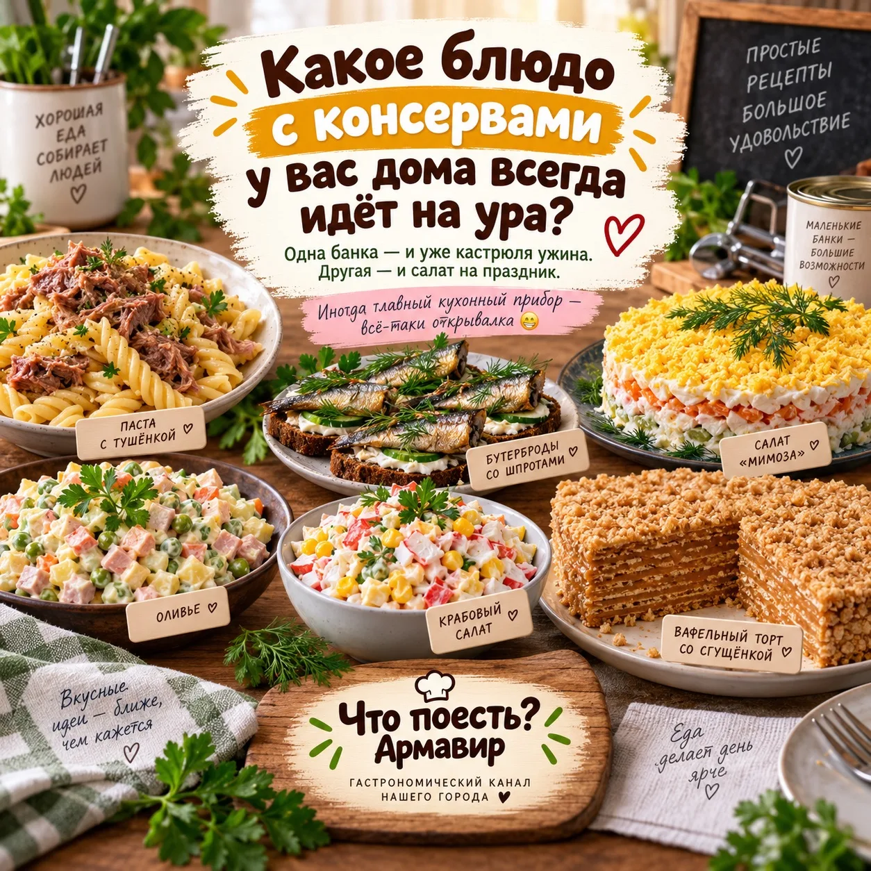 🥫 Одна банка — и уже кастрюля ужина. Другая — и салат на праздник. Иногда главный кухо...