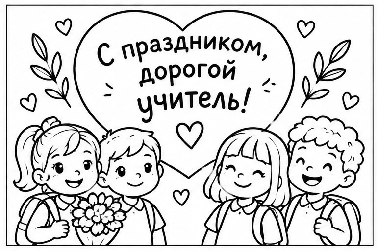 Раскраски ко Дню Учителя 👩‍🏫