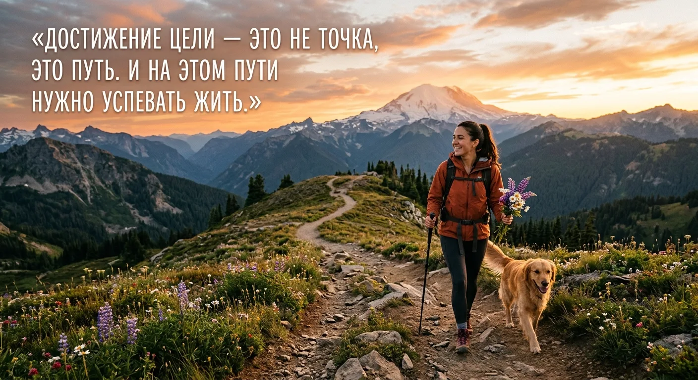 Достижение цели — это не точка, это путь. И на этом пути нужно успевать жить.