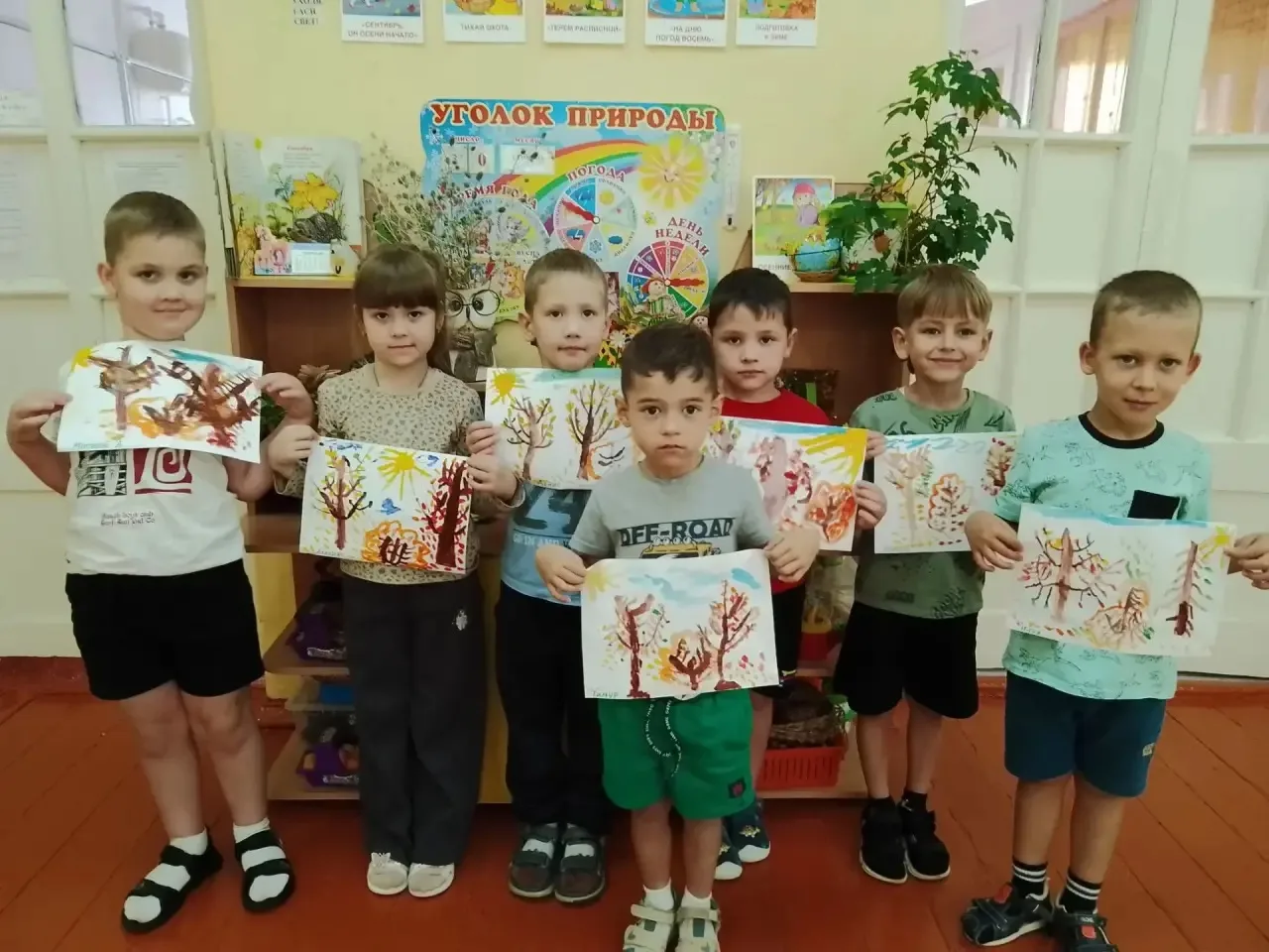 Рисование"Осеннее дерево" в старшей группе.