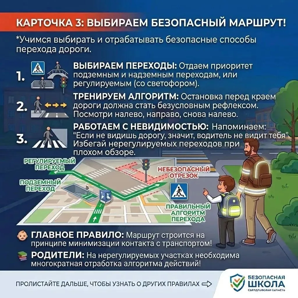 🚦Госавтоинспекция Свердловской области призывает родителей заранее отработать с детьми...