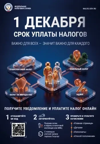 1 декабря 2026 года — крайний срок уплаты налогов!