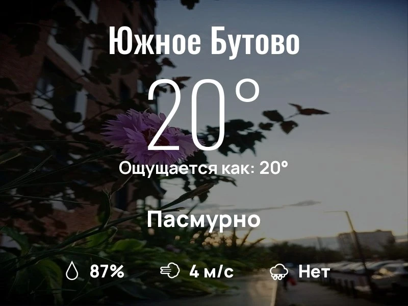 Что с погодой в Южном Бутово?