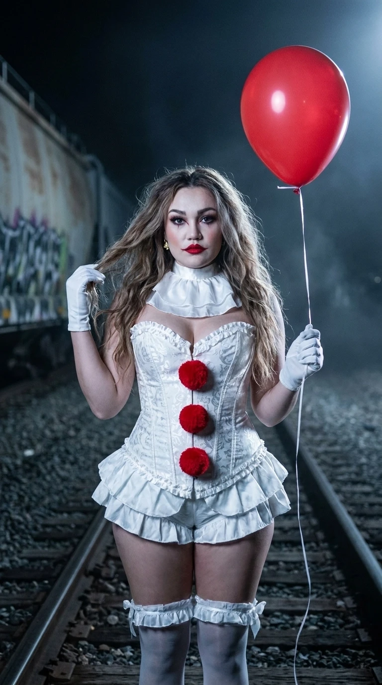 Максимально фотореалистичный кинематографичный full-body портрет взрослой женщины, верт...