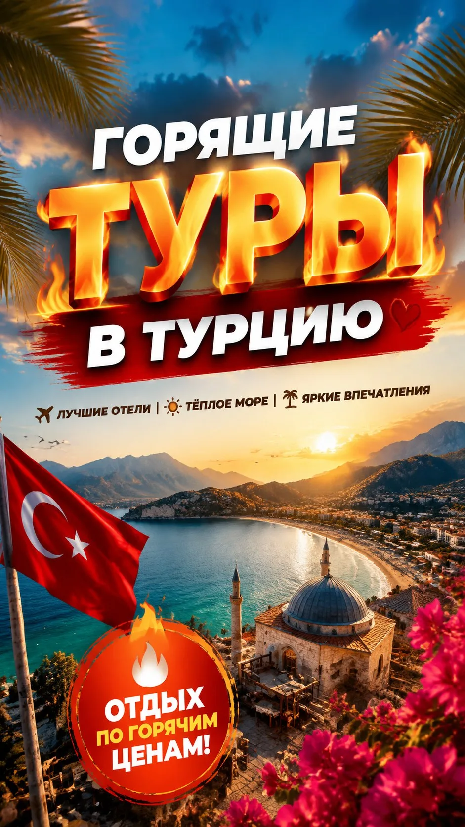 💼Кто-то идет в школу на линейку 1 сентября, а кто-то 2 сентября летит на Турецкое побережье⛱
ГОРЯЩИ