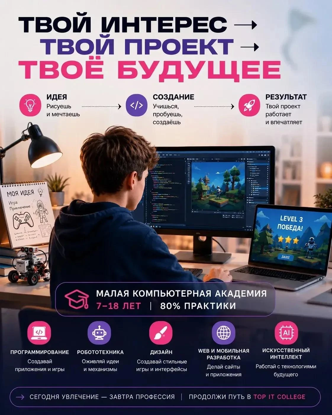 Осенний набор в Малую Компьютерную Академию для детей 7-18 лет открыт! 🙌