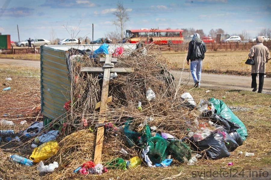 50 тонн мусора вывезли с территории кладбища в Бердске  За неделю в городе очистили 26 километров 