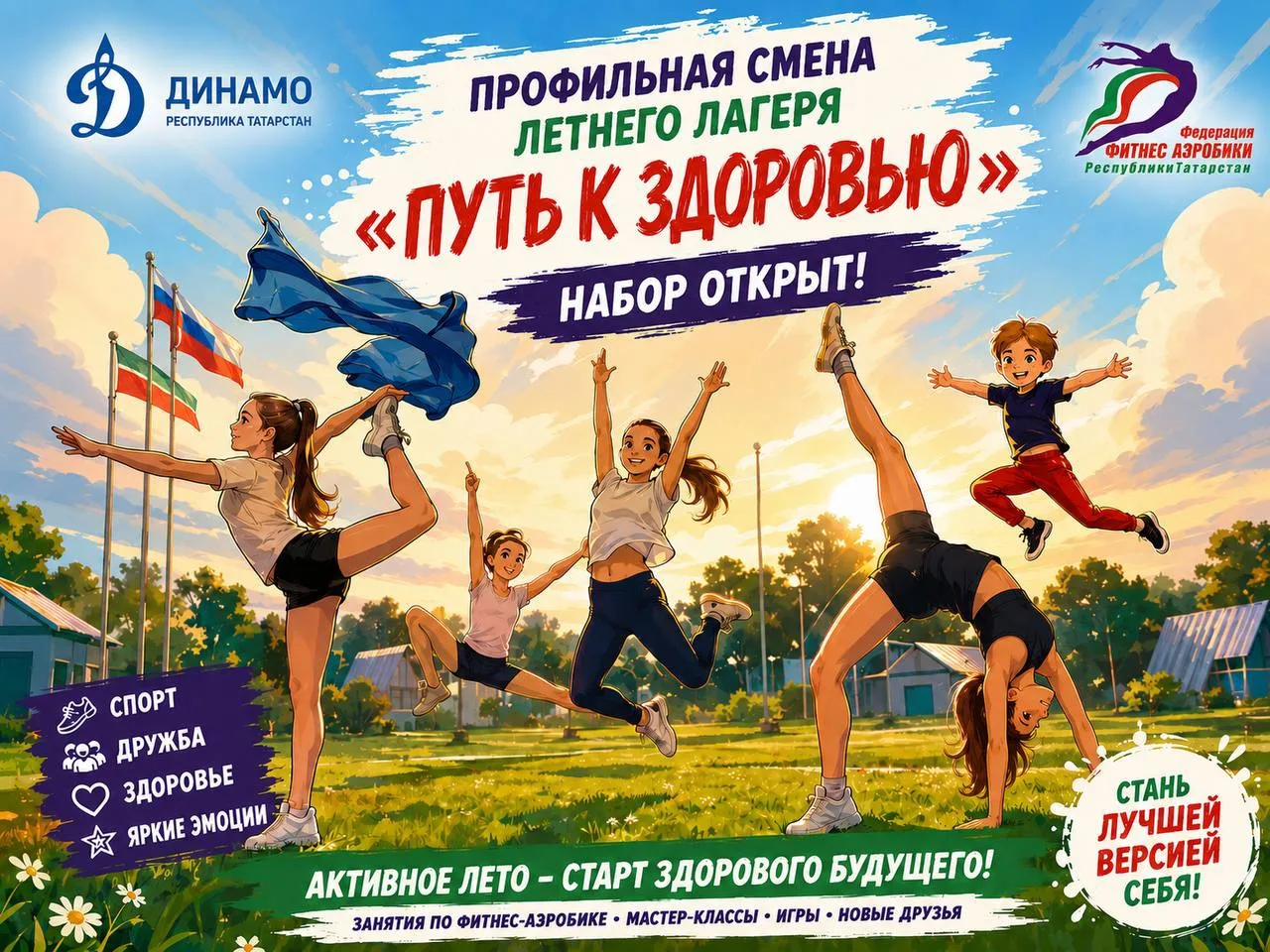 ⚡️⚡️⚡️ Летние каникулы на спорте

Активный отдых для детей без гаджетов от Федерации фитнес-аэробики