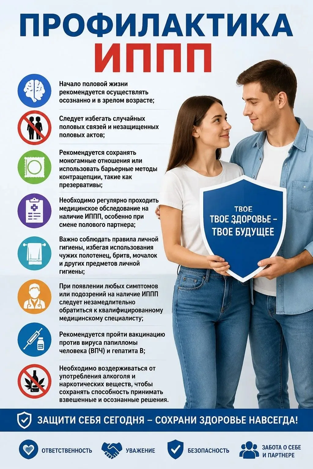 13 - 19 июля - Неделя популяризации профилактики инфекций, передающихся половым путем.