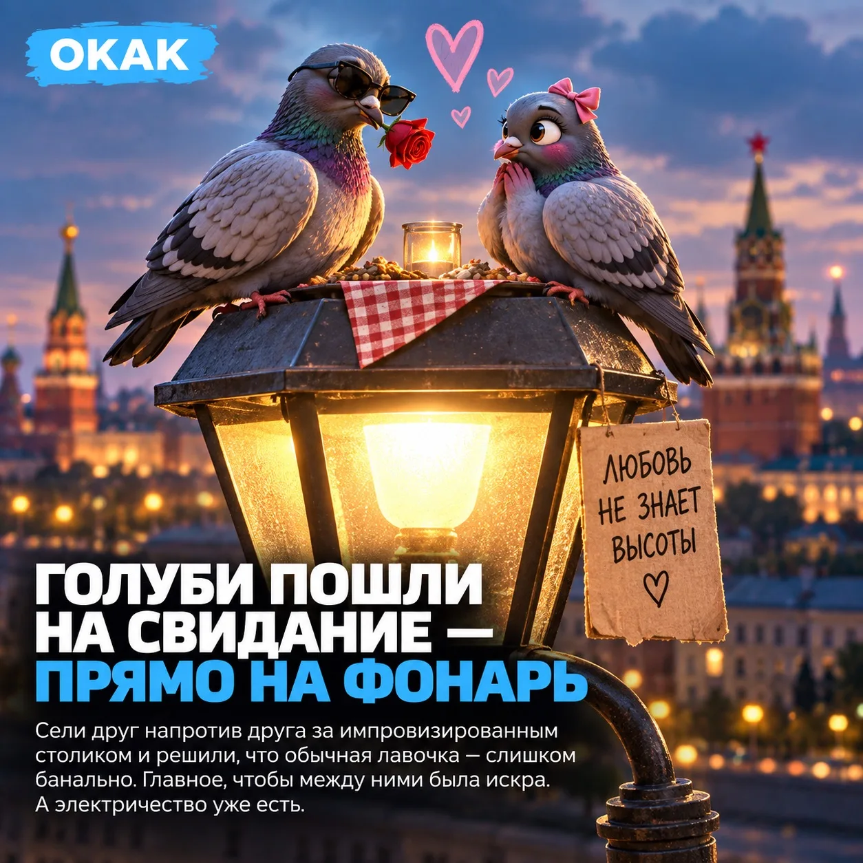 🕊️ ГОЛУБИ ПОШЛИ НА СВИДАНИЕ — ПРЯМО НА ФОНАРЬ
