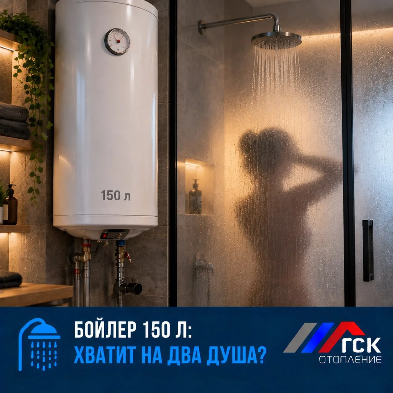Бойлер 150 л: хватит на два душа?