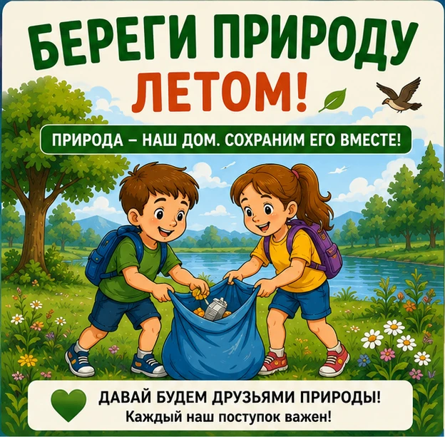 🌻Береги природу летом!