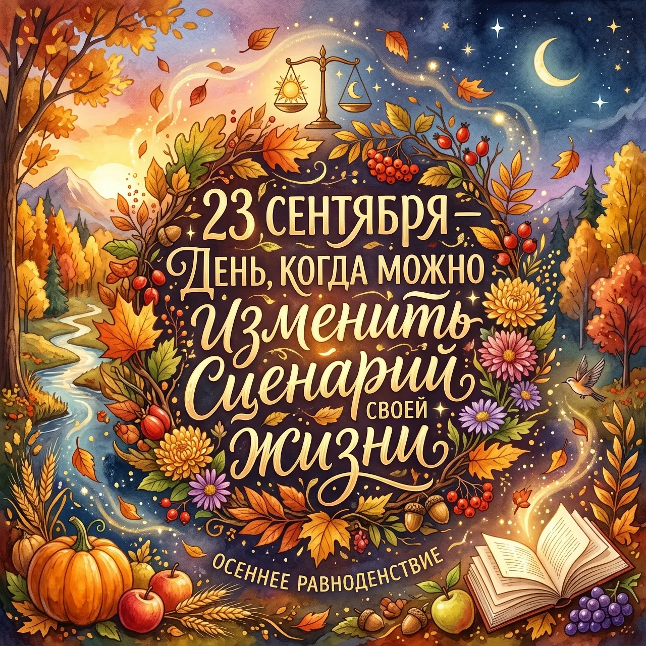 23 сентября — день осеннего равноденствия, время перемен!