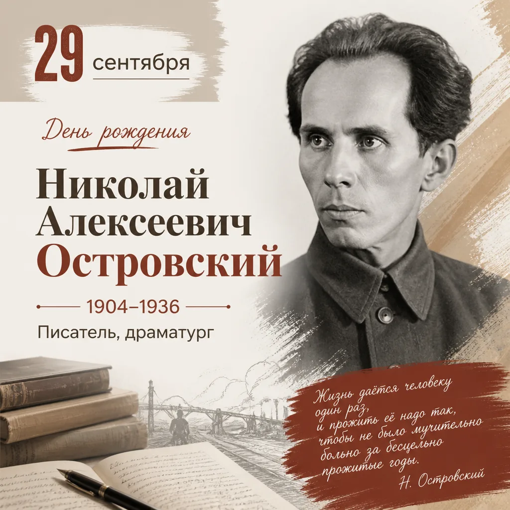 🔹Николай Алексеевич Островский
