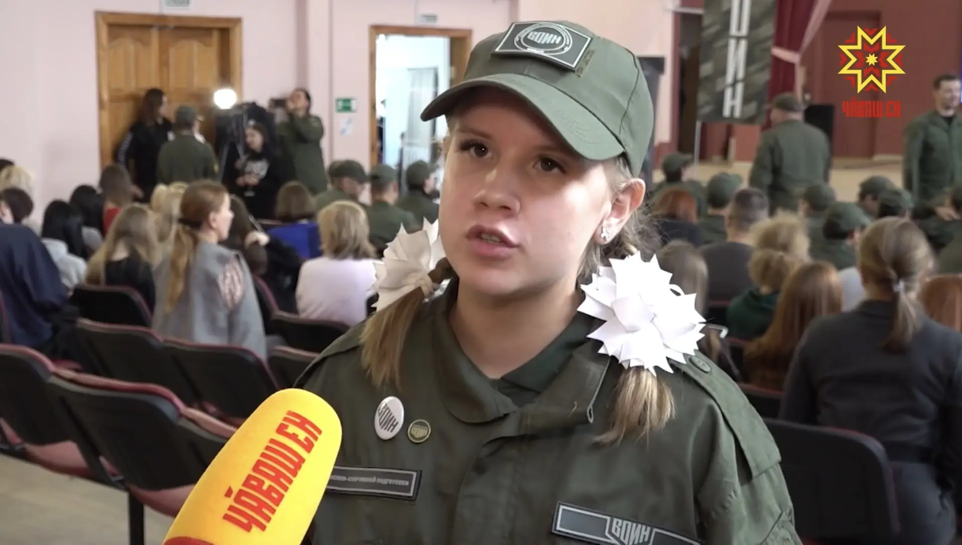 Торжественное открытие курса «Плечом к плечу» в репортаже Национального телевидения Чув...