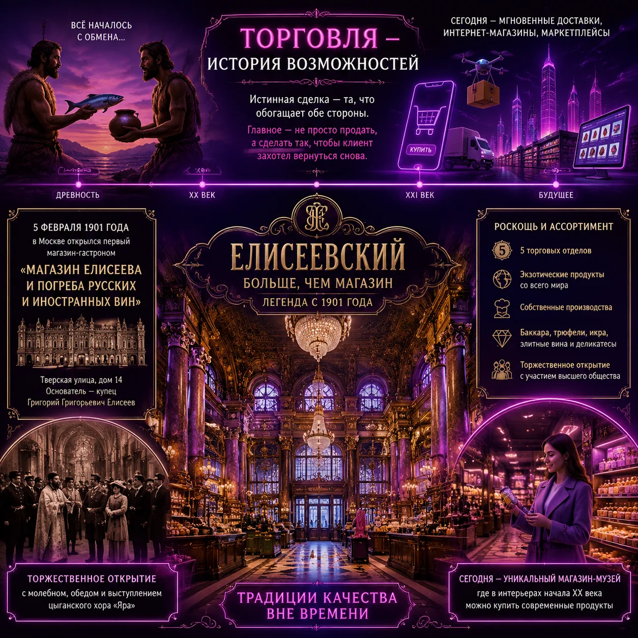 🛍️ Торговля — это не просто продажа товаров за деньги, а история человечества, полная удивительных 