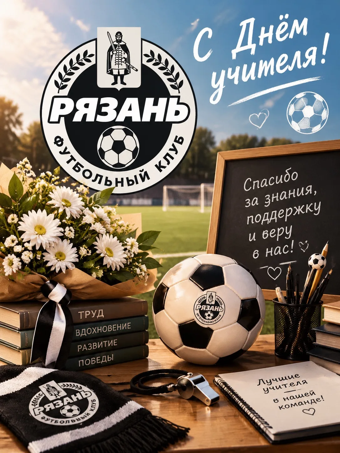 С Днём учителя 💐⚽️