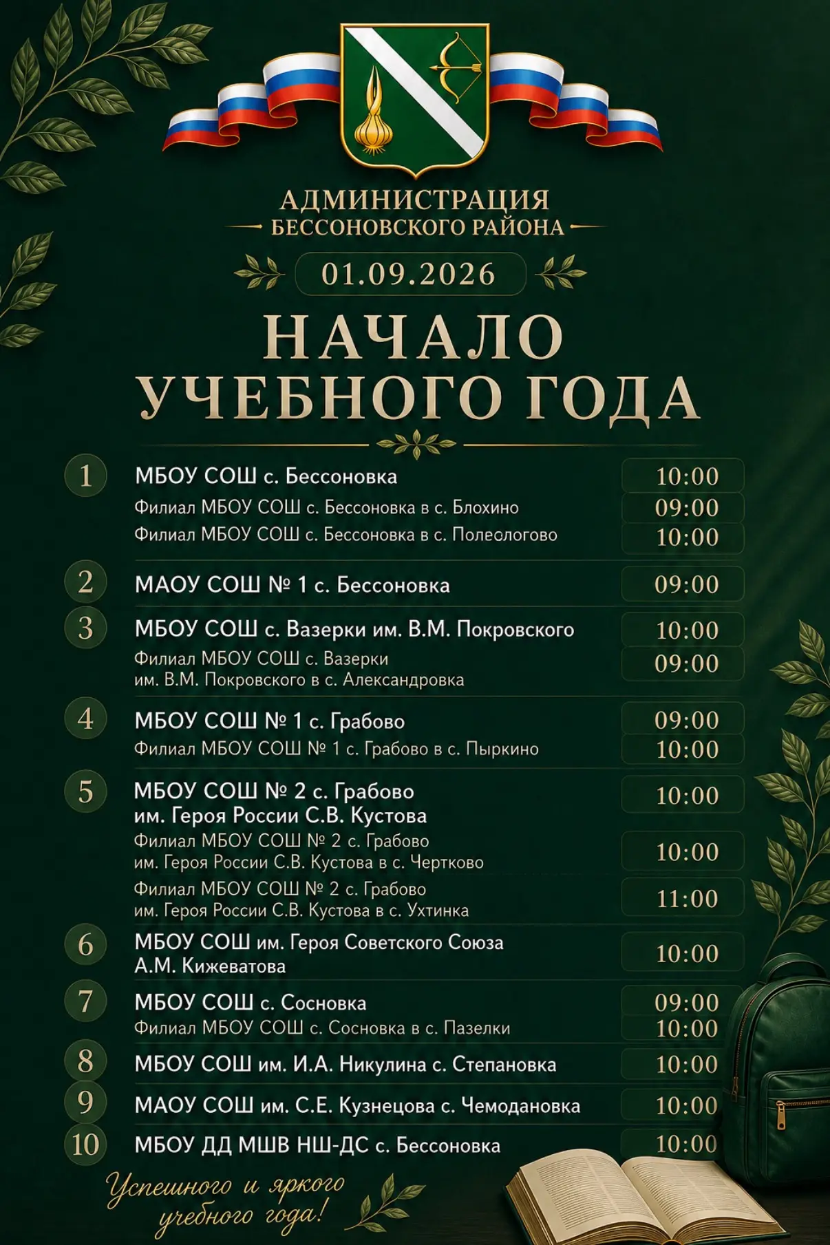 Уважаемые жители Бессоновского района!