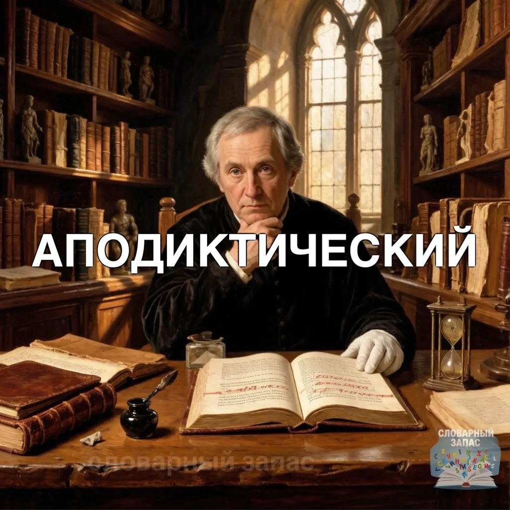Аподикти́ческий (от греч. apodeiktikos — доказательный, убедительный) — это философский и логический