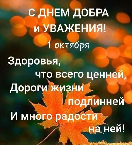 С Днём добра и уважения!