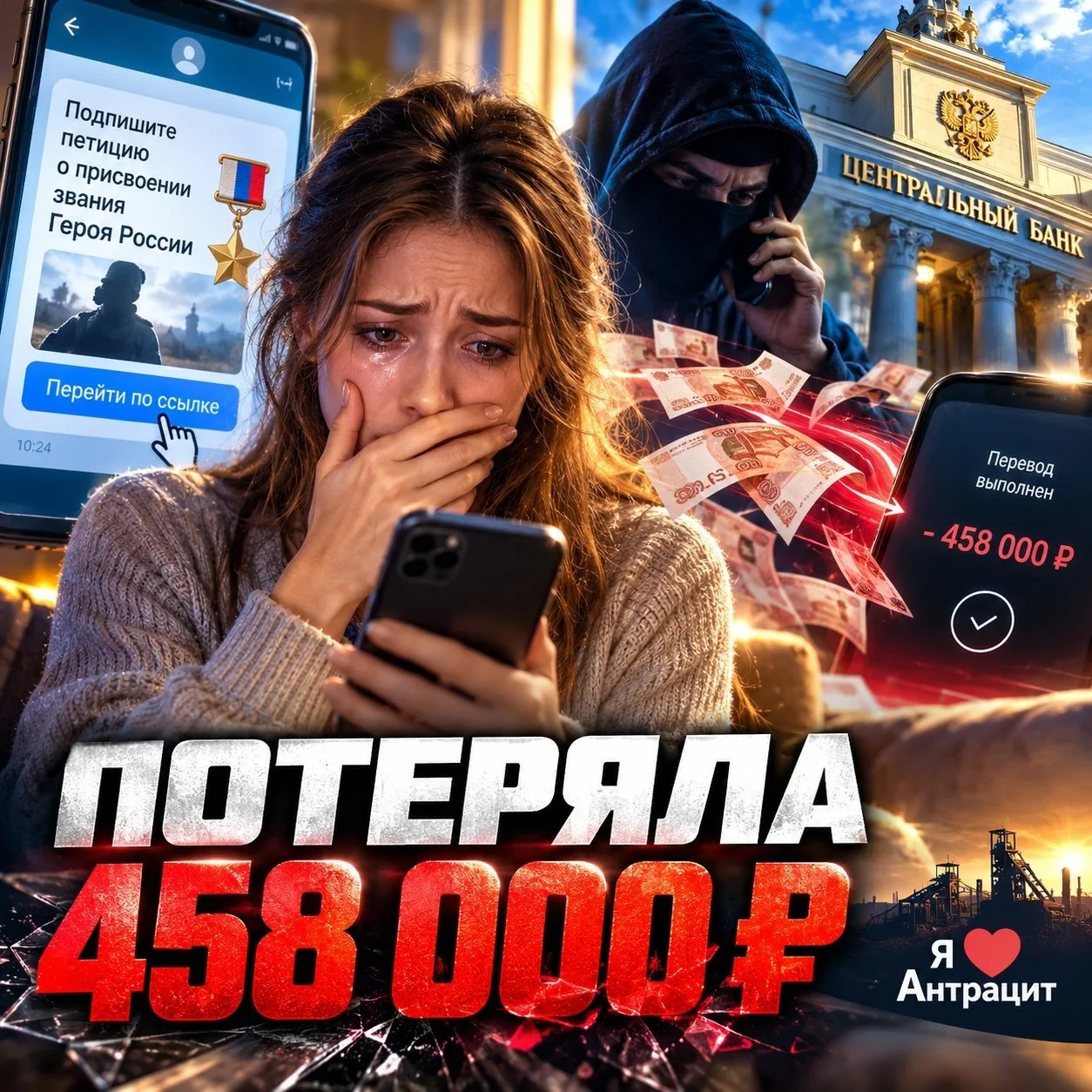 🚨 Жительница Луганска лишилась 458 тысяч рублей после общения с мошенниками