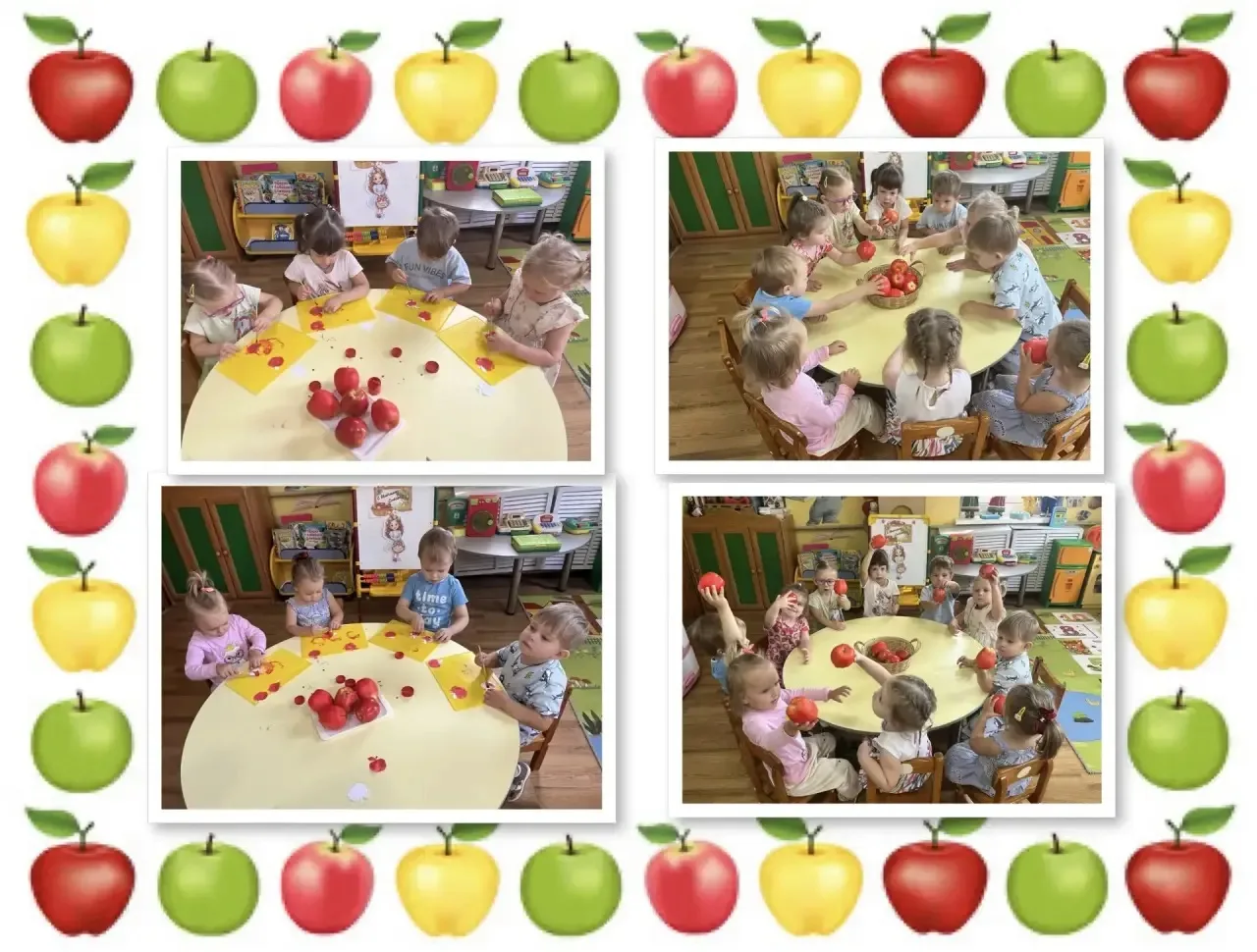 🍏🍎В честь Яблочного Спаса малыши группы «Крохи» создали свою праздничную аппликацию!