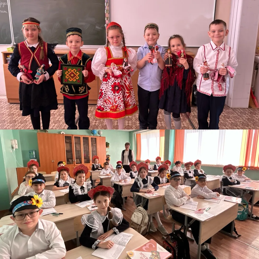 Нарядили традиции в краски! 🎨  Сегодня, в День национального костюма, наш 68-й лицей превратился в н