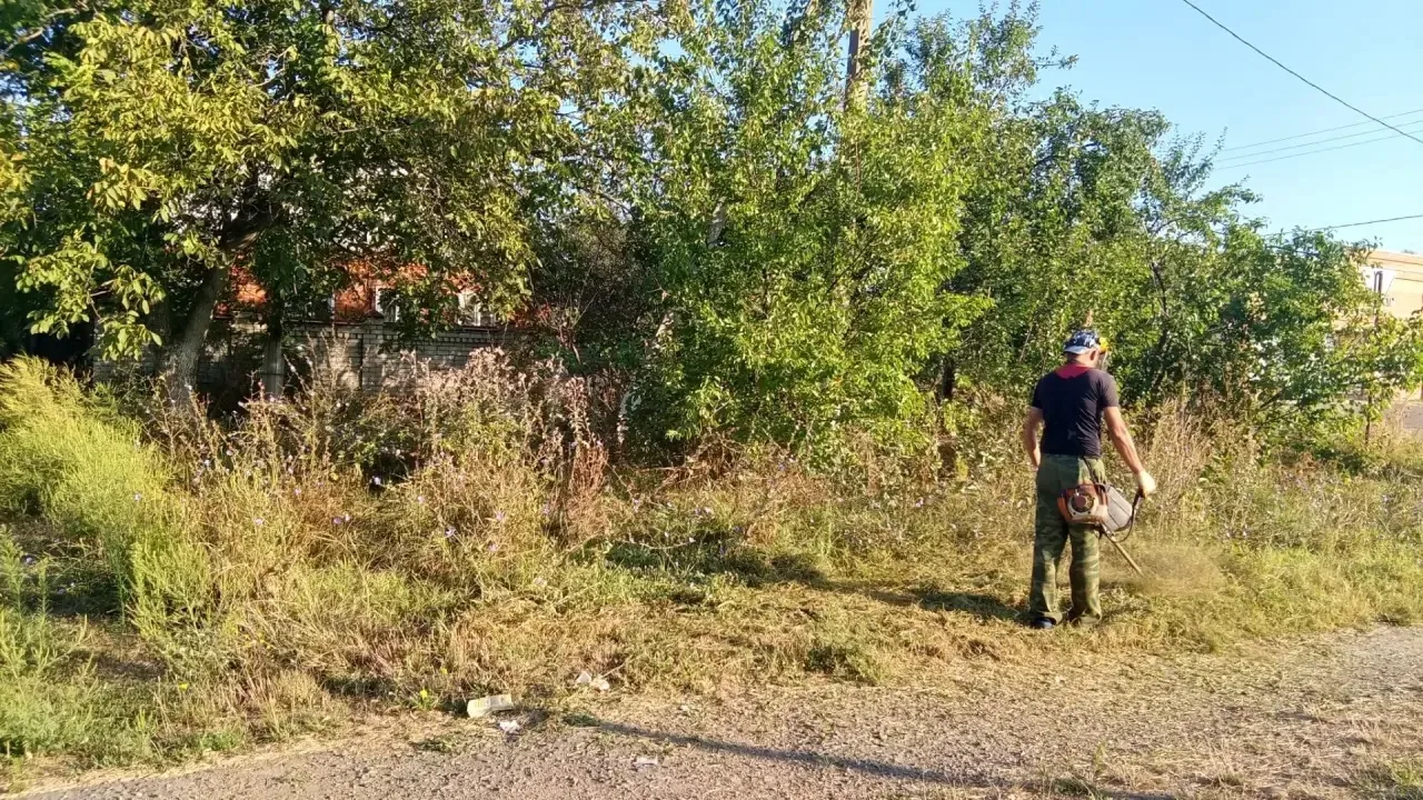 Сотрудниками подведомственной организации выполнен покос сорной растительности по ул. 3...